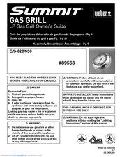 Weber Summit S-650 LP Owner's Manual