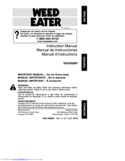 Weed Eater VS2000BV Instruction Manual