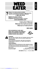 Weed Eater 952711852 Instruction Manual
