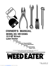 Weed Eater WE12538G Owner's Manual