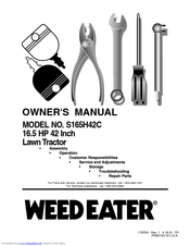 Weed Eater S165H42C Owner's Manual