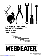Weed Eater WE1338A Owner's Manual
