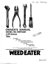 Weed Eater WEF550H Owner's Manual