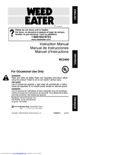Weed Eater 530086916 Instruction Manual