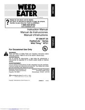Weed Eater FeatherLite Series XT200 Instruction Manual