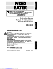 Weed Eater 530164314 Instruction Manual
