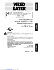 Weed Eater XT Series Instruction Manual