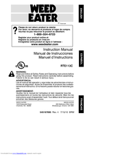 Weed Eater RTE113C Instruction Manual
