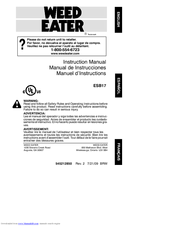 Weed Eater 545212850 Instruction Manual