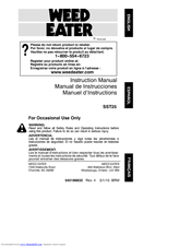 Weed Eater Featherlite 952711796 Instruction Manual