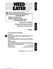 Weed Eater Pro FX26SC Instruction Manual
