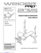 Weider Pro 235 Bench User Manual