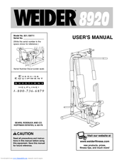 Weider 8920 User Manual