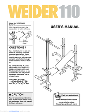 Weider 234 Bench User Manual