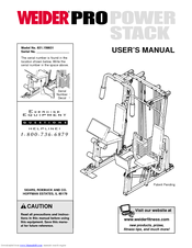 Weider PRO POWER STACK 831.159831 User Manual