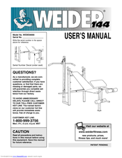 Weider WEBE06690 User Manual