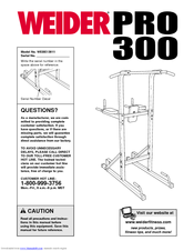 Weider Pro 300 Bench User Manual