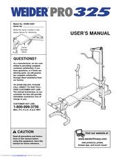 Weider WEBE12621 User Manual