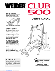 Weider 500 User Manual