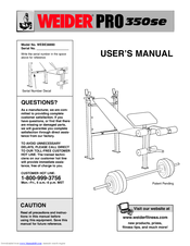 Weider Pro 350se User Manual