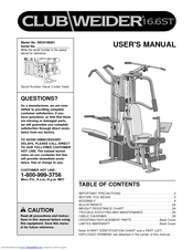 Club Weider 16.6ST User Manual