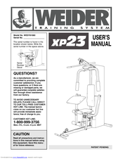 Weider XP23 User Manual