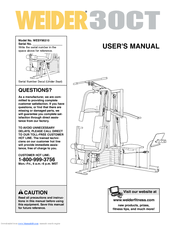 Weider 30ct User Manual