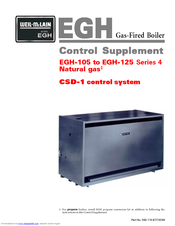 Weil-McLain EGH-105 Series Control Supplement