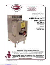 Wells WATER-MAX II Operation Manual