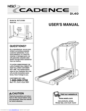 Weslo Cadence DL40 User Manual