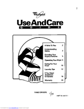 Whirlpool 3401011 Use And Care Manual