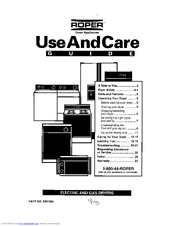 Roper Roper REL3612BW2 Use And Care Manual