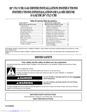 Whirlpool NGD4500VQ Installation Instructions Manual