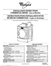 Whirlpool CGD8990XW0 Installation Instructions Manual