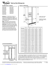 Whirlpool ED5FHAXS Dimensions And Installation Information