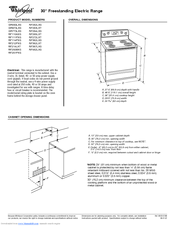 Whirlpool GR773LXS Dimensions And Installation Information