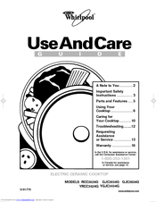 Whirlpool GJC3634G Use And Care Manual