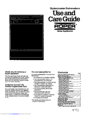 Roper 408 Use And Care Manual
