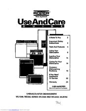 Roper WU3000 Series Use And Care Manual