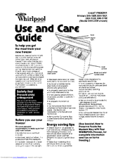 Whirlpool EHH-150F Use And Care Manual