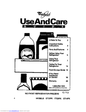 Whirlpool ET20PK Use & Care Manual