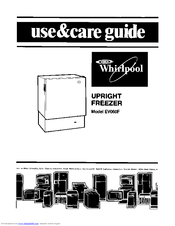 Whirlpool EV0G0F Use And Care Manual
