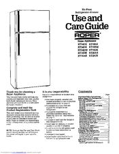 Roper RT16DK Use And Care Manual