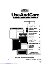 Roper RT16VK Use And Care Manual