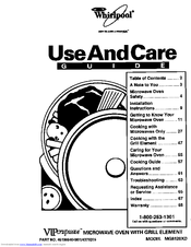 Whirlpool MG8120XD Use And Care Manual