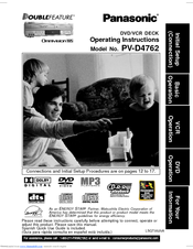 Panasonic PVD4762 - DVD/VCR DECK Operating Instructions Manual