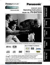 Panasonic PVD4753S - DVD/VCR DECK Operating Instructions Manual