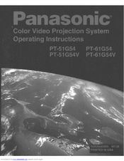 Panasonic PT-61G54V Operating Instructions Manual