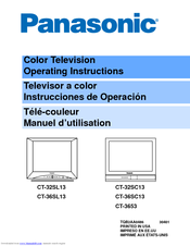 Panasonic CT-36SL13 Operating Instructions Manual