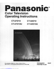 Panasonic CT-27D10U Operating Instructions Manual